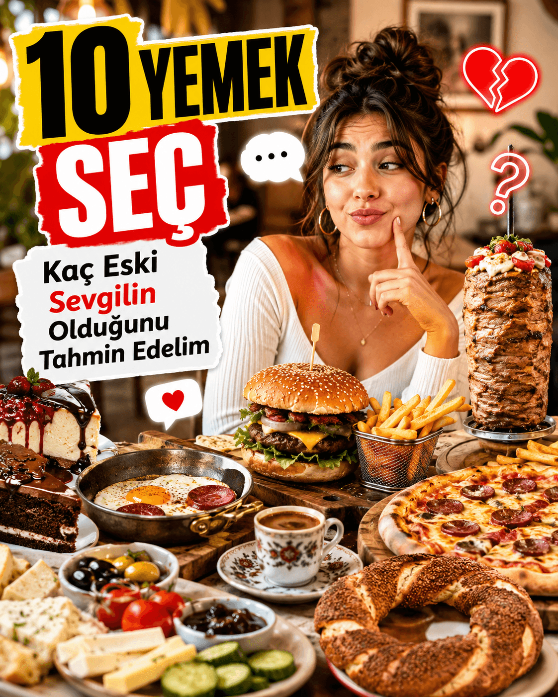 10 Yemek Seç, Kaç Eski Sevgilin Olduğunu Tahmin Edelim