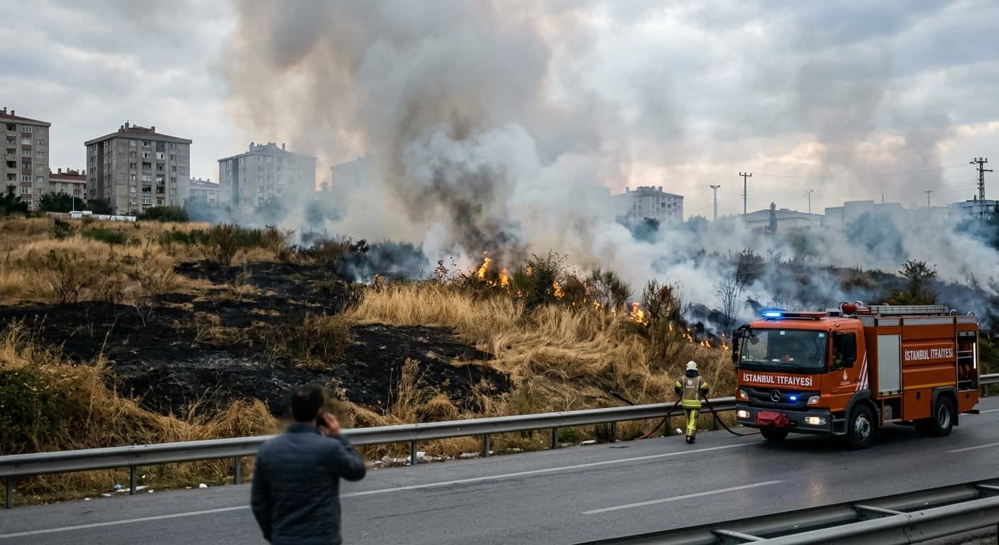 Avcılar'da Otluk Alanı Ateşe Veren Şüpheli Kaçtı