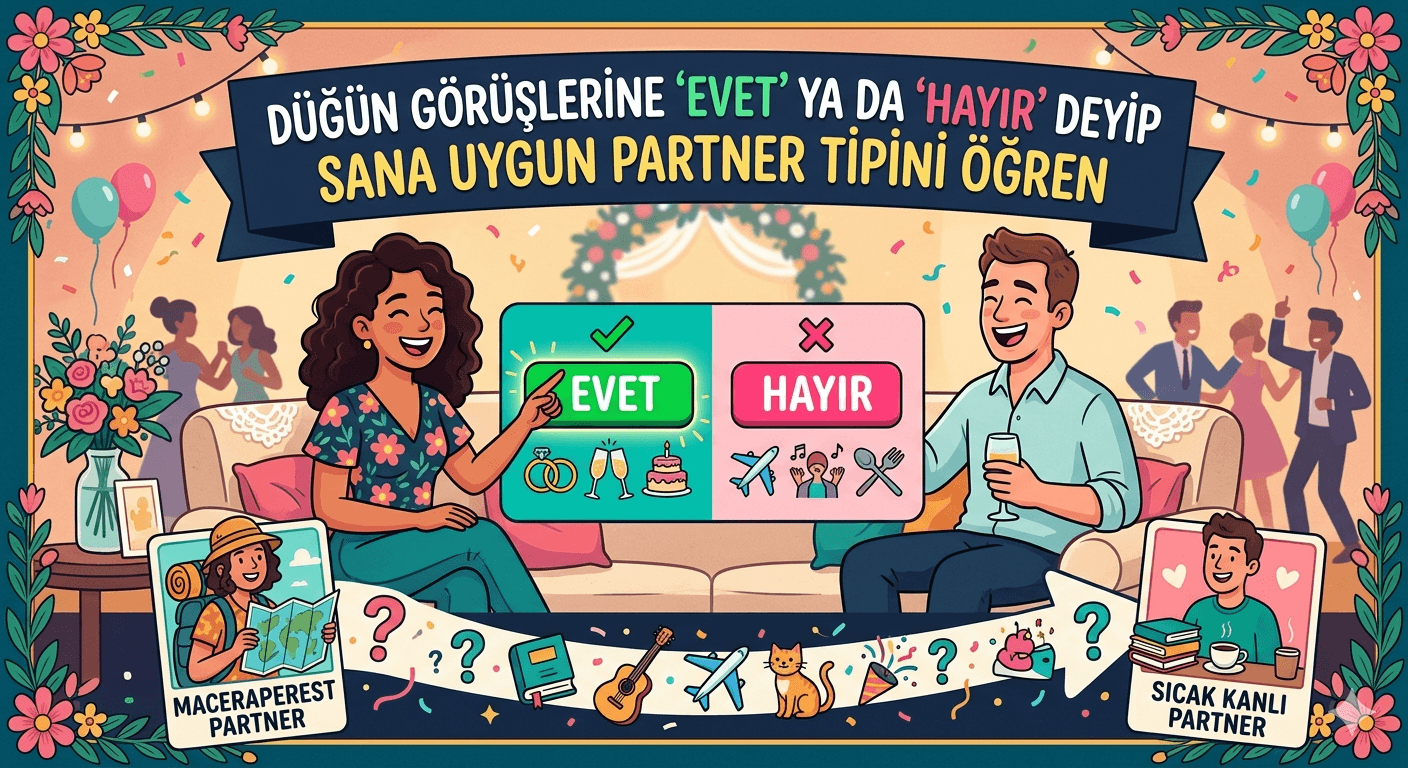 Düğün Görüşlerine 'Evet' ya da 'Hayır' Deyip Çektiğin Partner Tipini Öğren