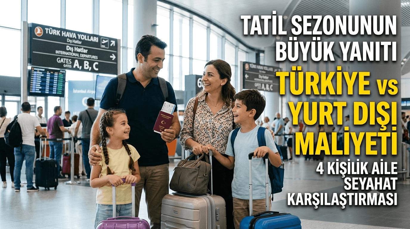 4 Kişilik Ailenin Tatil Maliyeti: Türkiye mi Yoksa Yurt Dışı mı Daha Ucuz?