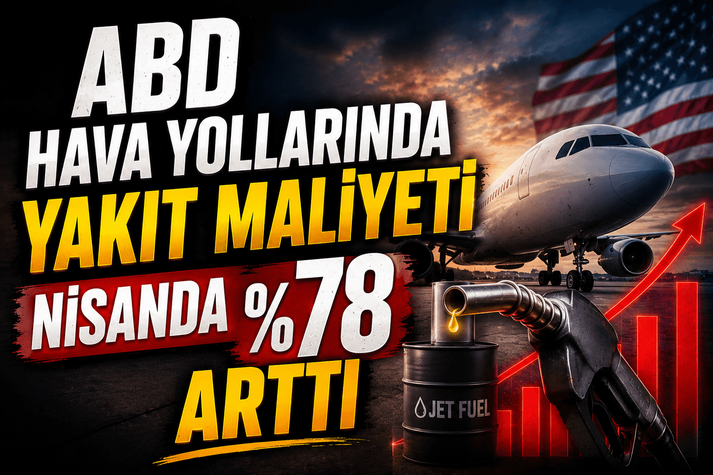 ABD Hava Yollarında Yakıt Maliyeti Nisanda %78 Arttı