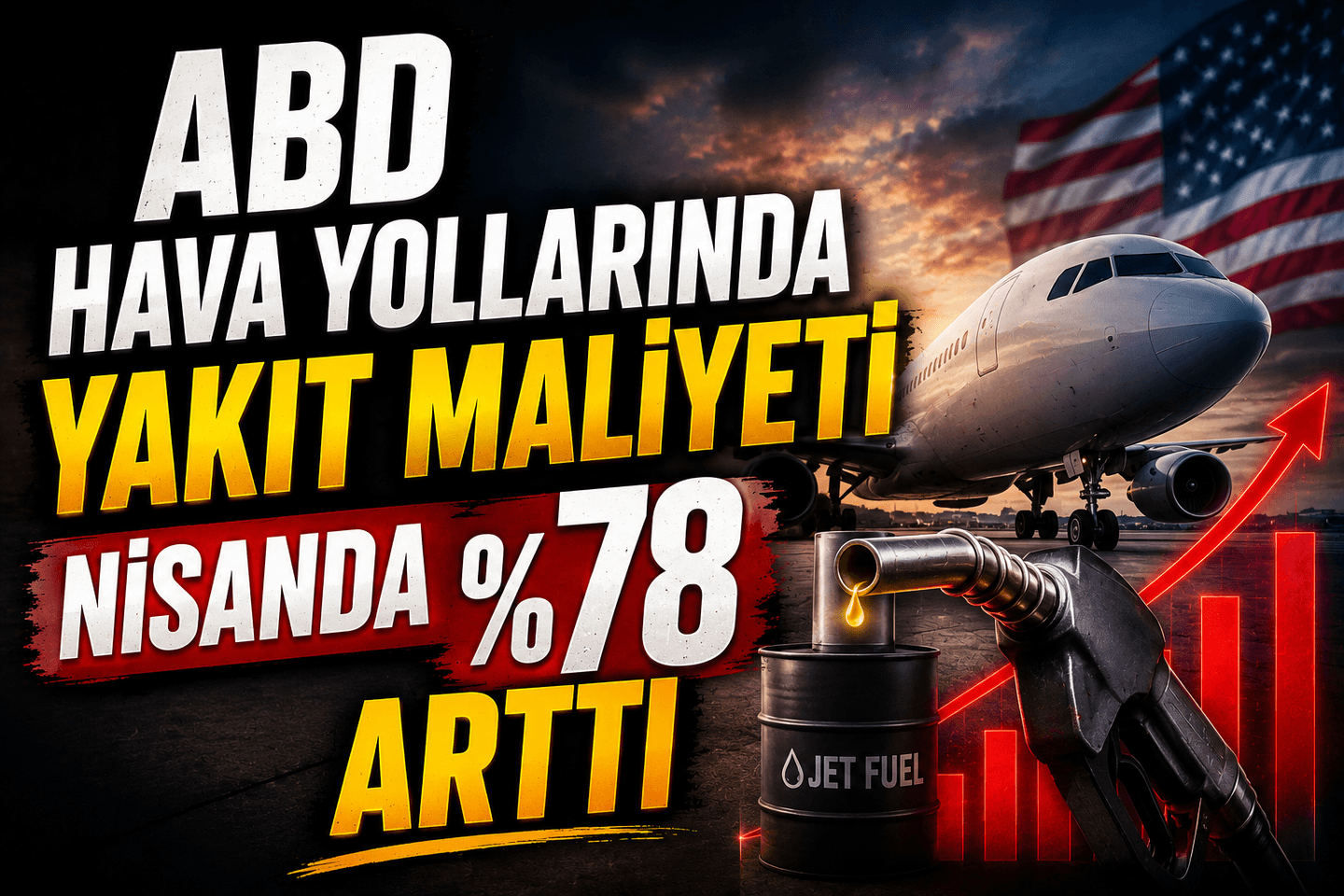 ABD Hava Yollarında Yakıt Maliyeti Nisanda %78 Arttı