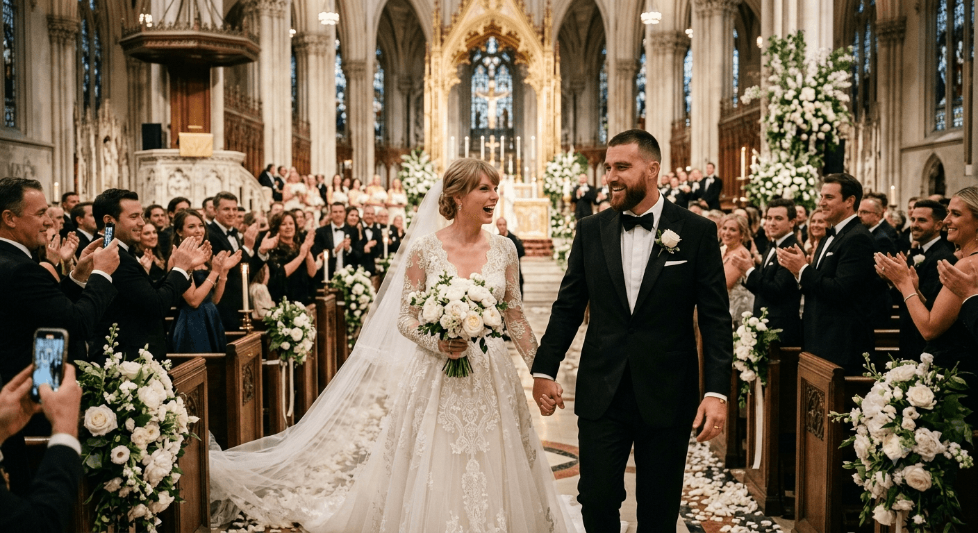 Taylor Swift ve Travis Kelce, New York'ta Görkemli Bir Düğünle Evlendi!