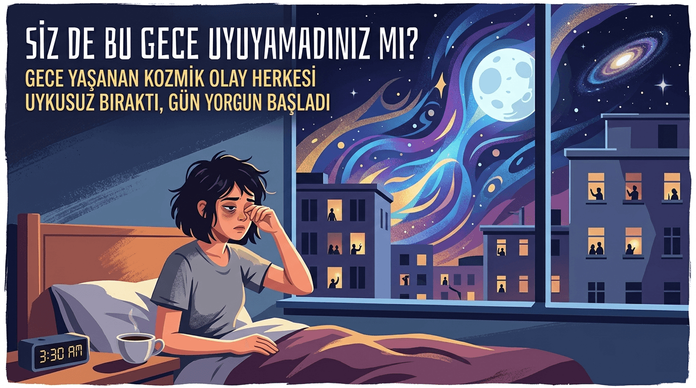 Dün Geceki Ani Güneş Fırtınası Uykusuzluğa ve Sabah Baş Ağrılarına Neden Oldu