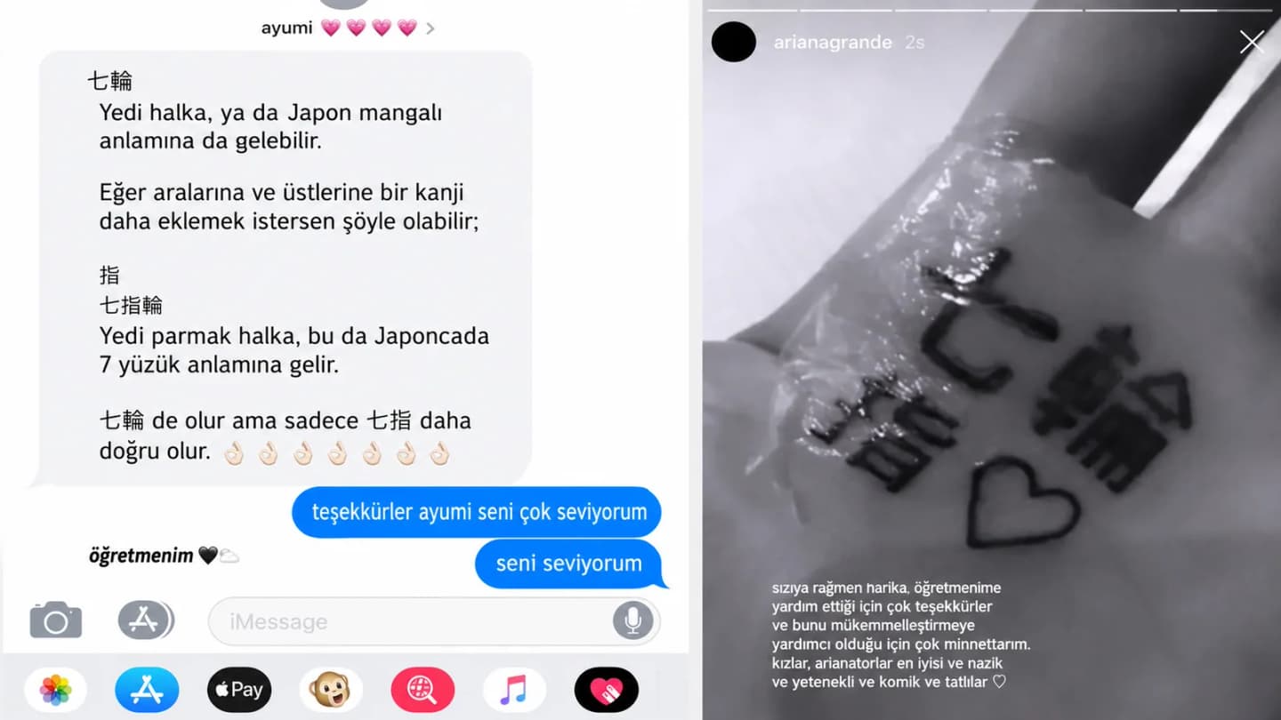 Ariana Grande’nin ‘7 Rings’ Dövmesi Mangal Oldu