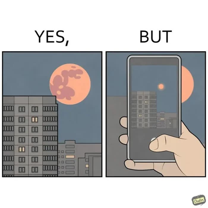 Gözünle Gördüğün Ay vs. Telefonla Çektiğin Ay