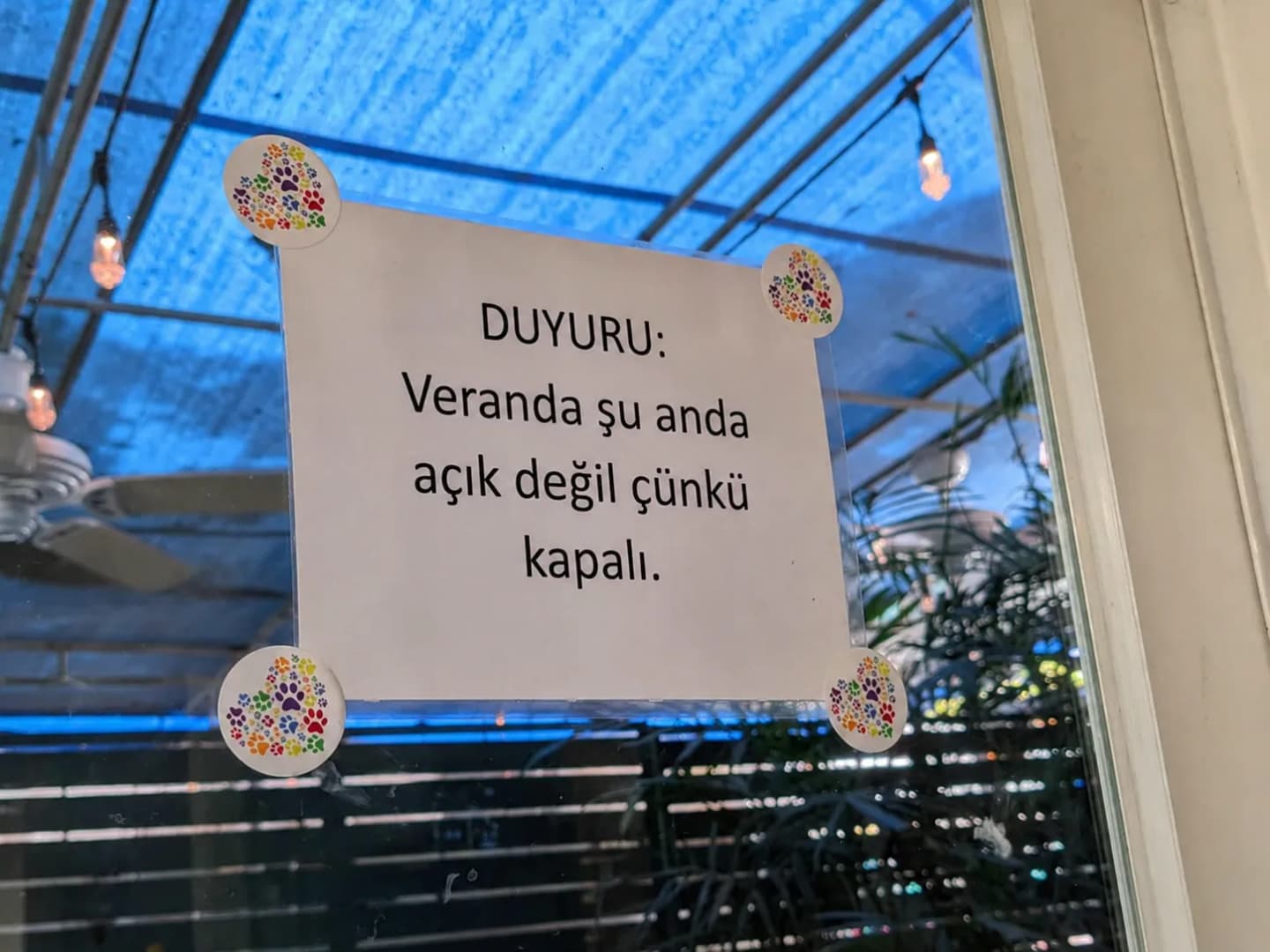 Kapalı Olmasının Nedeni: Kapalı Olması