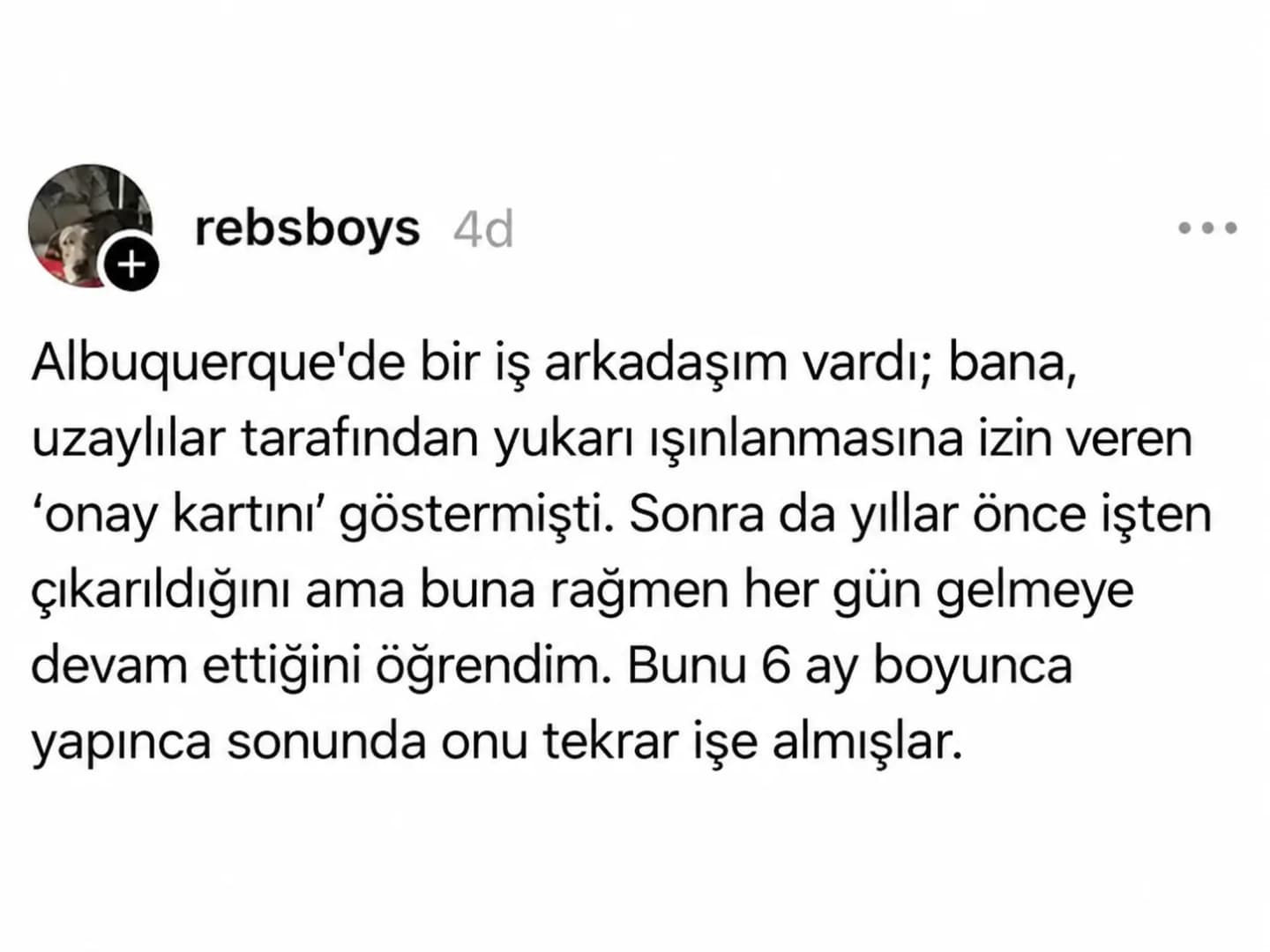 Uzaylı Işınlanması İçin Onay Kartı Taşıyan İnatçı Çalışan
