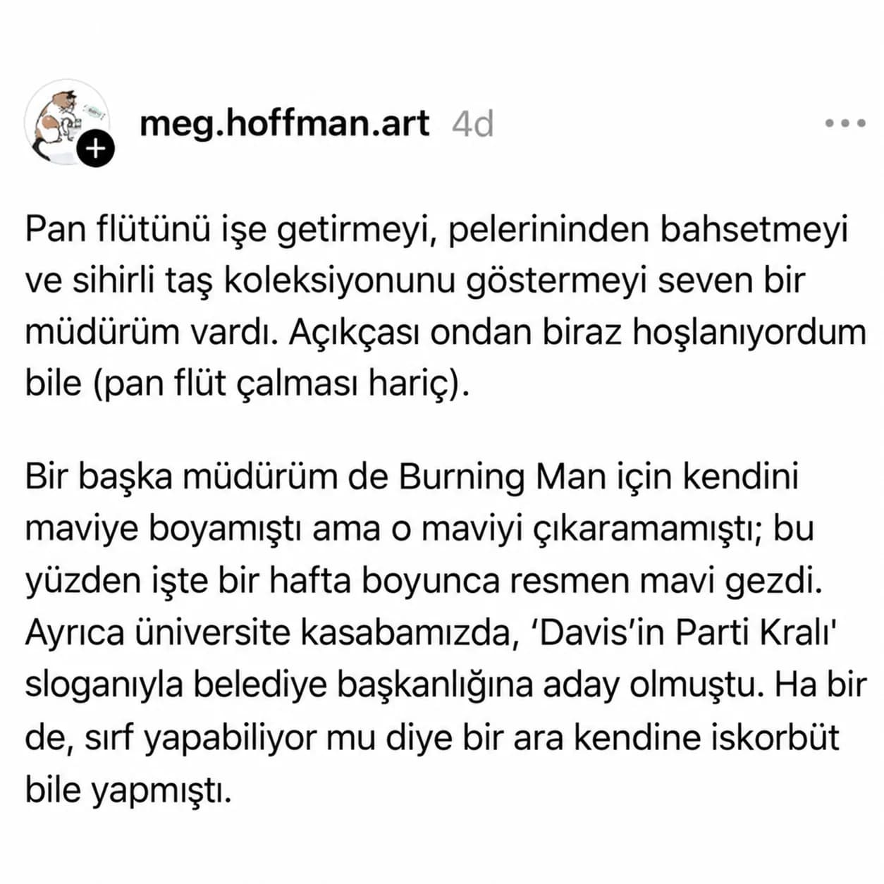 Pan Flüt Çalan Müdür ve Bir Hafta Boyunca Mavi Gelen Diğeri