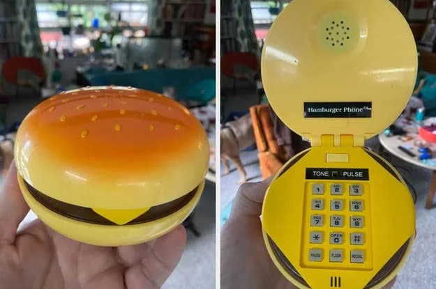 Sırada hamburger şeklinde bir telefon var. Bunu eve götürür müydün?